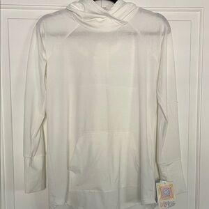LuLaRoe White Amber Hoodie Sweatshirt